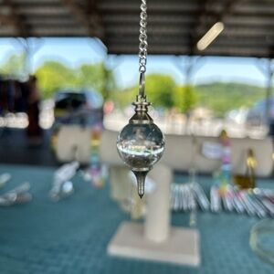 Clear Quartz Sphere Point Pendulum